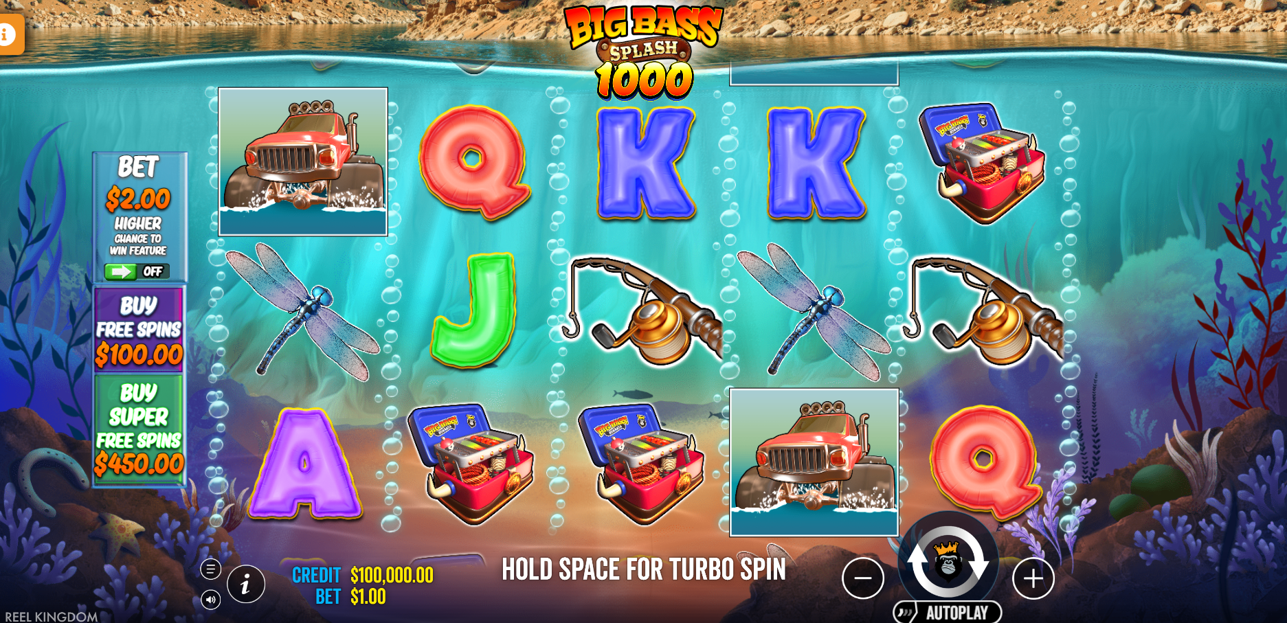 Big Bass Splash 1000 Base Game